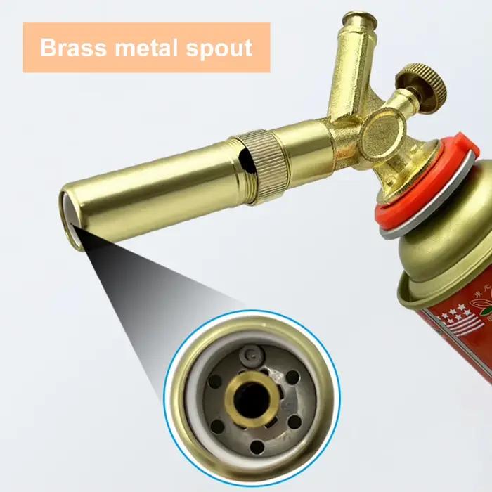 Brûleur à gaz torche Butane Portable avec flamme réglable torche à gaz en laiton haute température pour Camping en plein air barbecue briquet