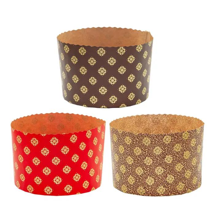 100x plateaux en papier pour panettone, moules à cupcakes pour anniversaire et Noël