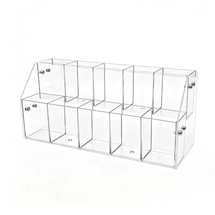 Boîte de rangement à plusieurs niveaux de grande capacité |   Organisateur en acrylique facile à assembler pour garde-manger, thé et fournitures de bureau