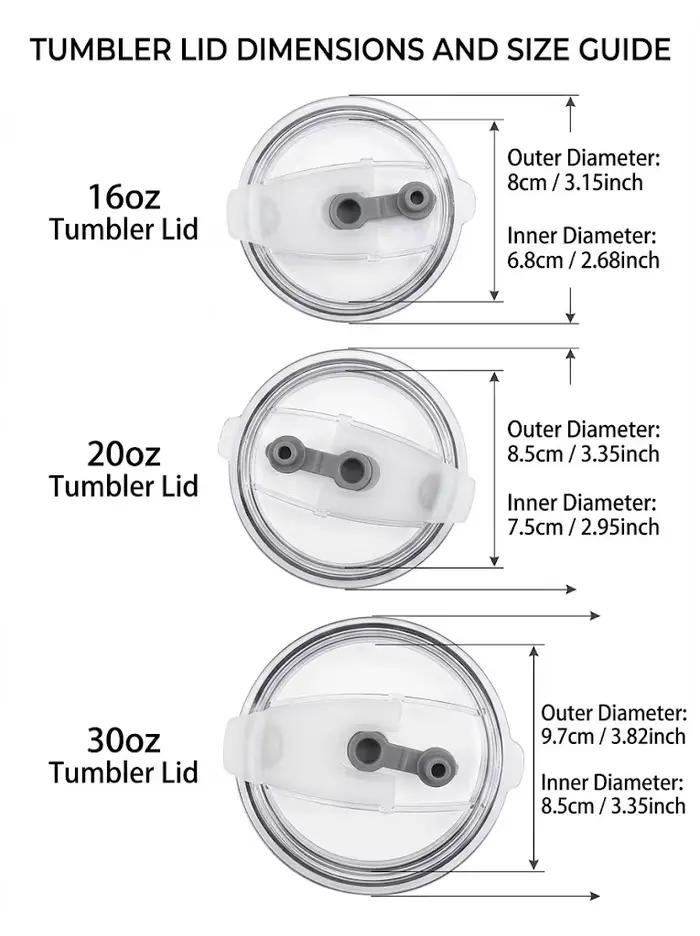 Couvercles anti-déversement pour gobelets de 16/20/30 oz