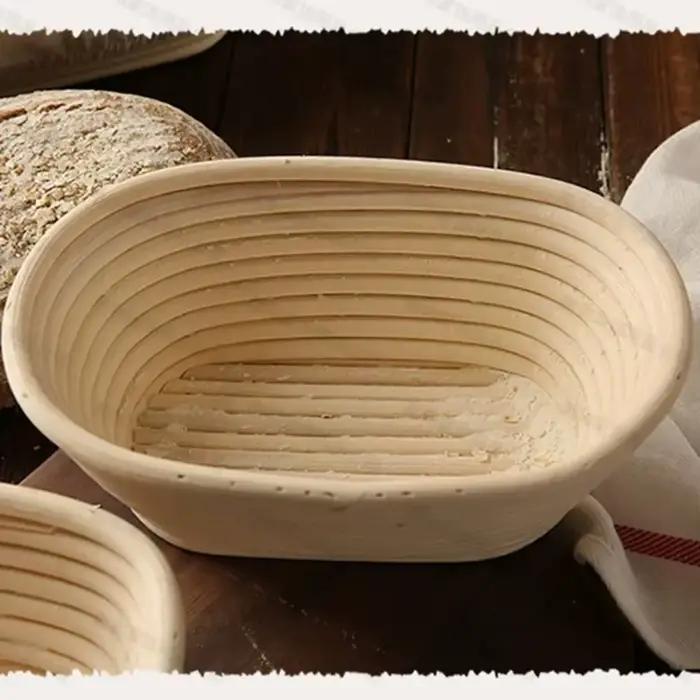 Panier de fermentation en rotin pour pâte à pain, style campagnard