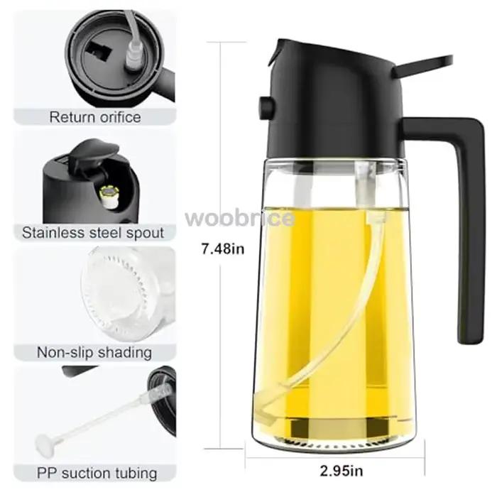 Bouteille de pulvérisation d'huile d'olive pour cuisine versatile et élégante pour herbes et épices polyvalente à offrir pour divers usages et occasions