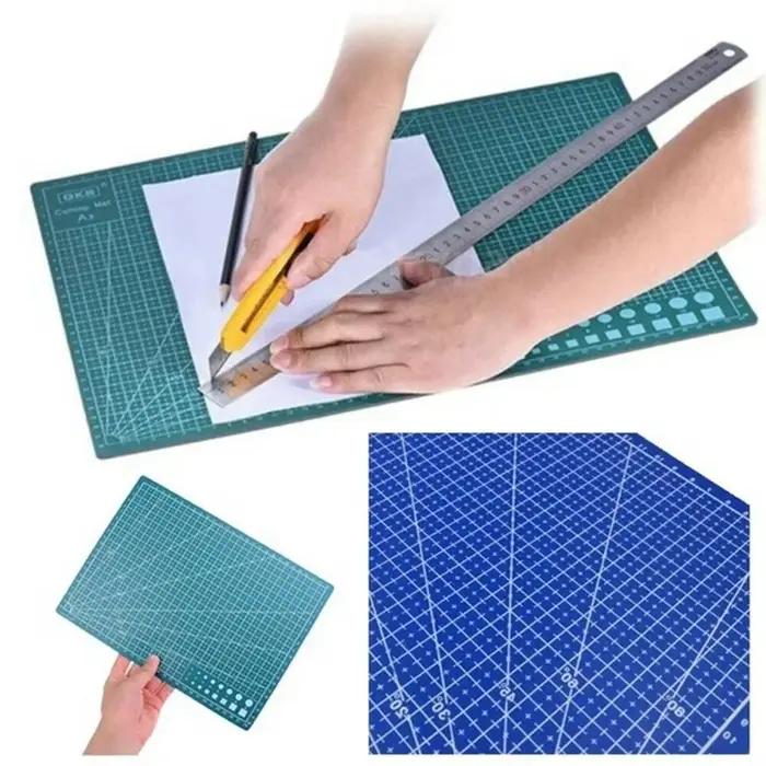 Tapis de découpe en PVC pour couture et bricolage, double face antidérapante, multiple formats et couleurs pour ateliers et projets créatifs
