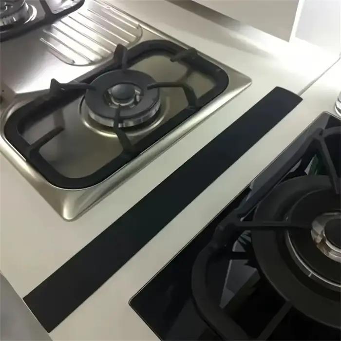 Bande d'étanchéité en silicone pour cuisinière à gaz, bande anti-graisse et anti-taches pour cuisine, insert en silicone, accessoires de cuisine