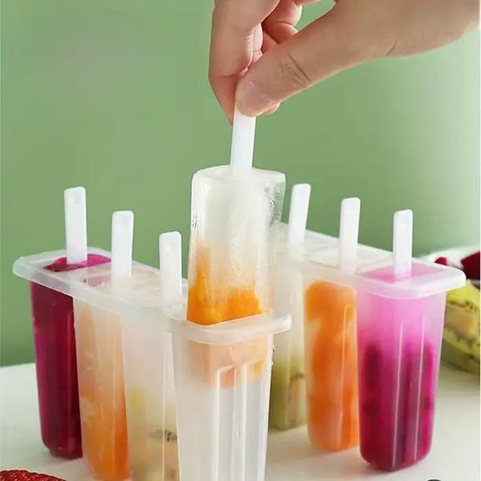 Ensemble de moules à sucettes glacées, fabricant réutilisable DIY pour yaourts et collations aux fruits, friandises maison saines pour les fêtes
