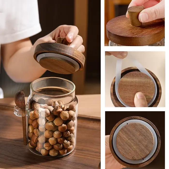 Pot en verre pour céréales