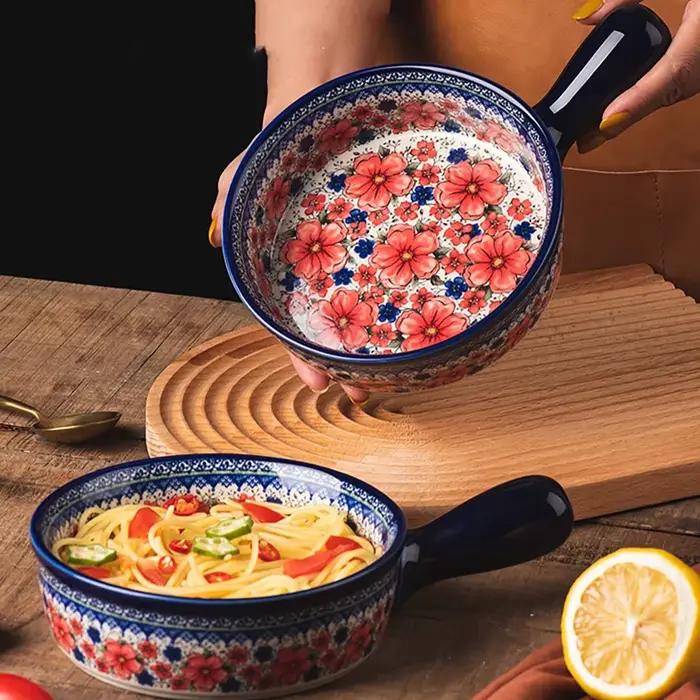 1 pièce, plat à four en céramique rétro