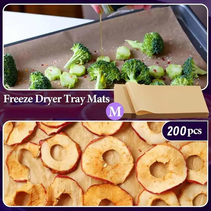 SOFT-200 paquets de feuilles de papier parchemin pour lyophilisateur droit de récolte-accessoires de séchage pour plateaux moyens, feuilles de parchemin
