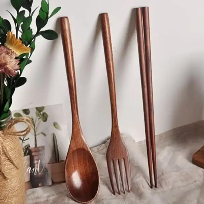 Ensemble de couverts en bois pour sushi, couverts à la japonaise modernes, cadeau pour occasions spéciales, vaisselle écologique et élégante pour la maison