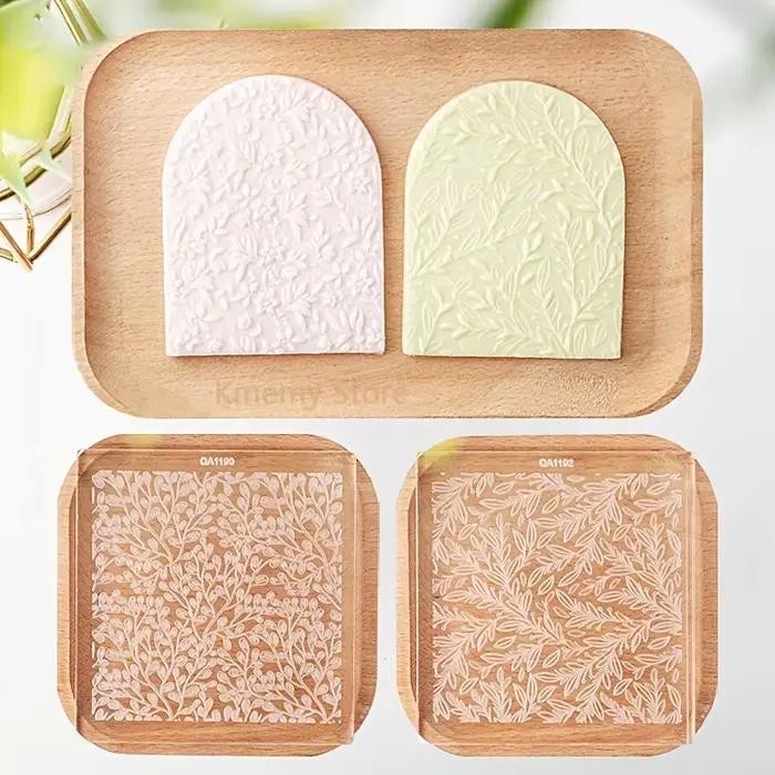 Feuille fleur vigne plantes vertes Texture Fondant emporte-pièce timbre Biscuit gaufreur moule dentelle arquée Dessert gâteau outil de décoration