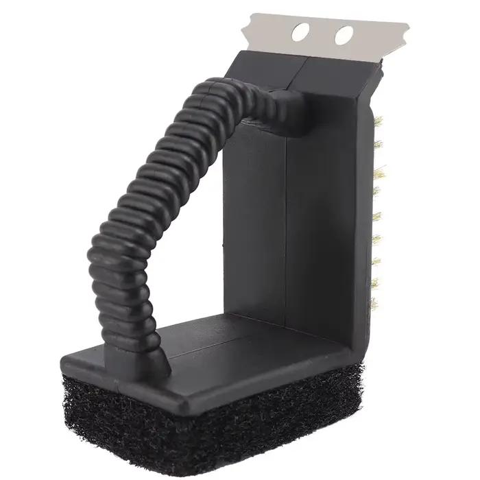 Brosse de nettoyage multifonctionnelle pour barbecue, 3 en 1, acier inoxydable, brosse de nettoyage pour four, brosse métallique
