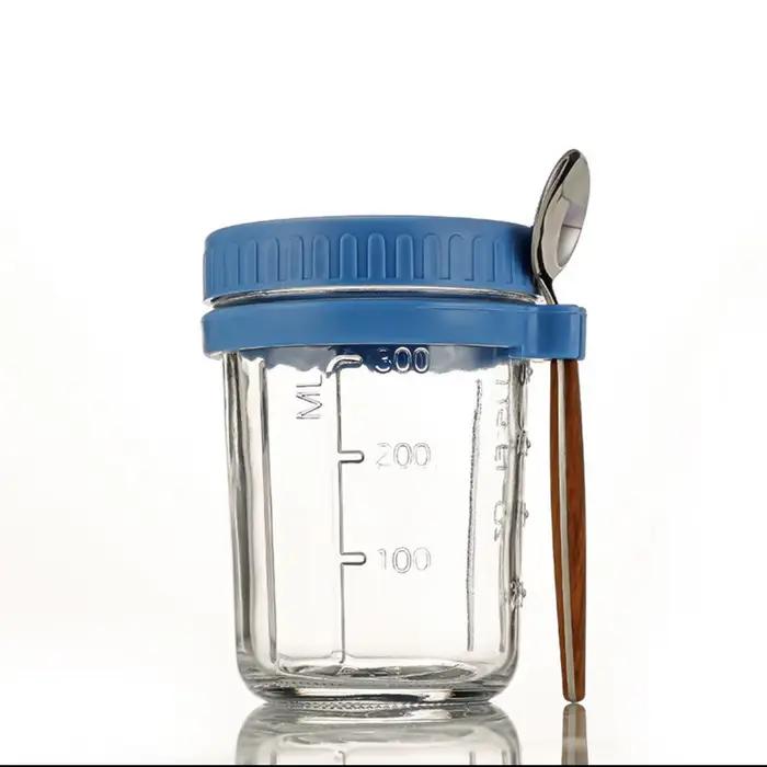 Conteneur d'avoine de nuit, 1 pièce, lait, fruits, salade, stockage des aliments, pots en verre, céréales portables, tasses de petit déjeuner, bouteille d'eau, article de cuisine
