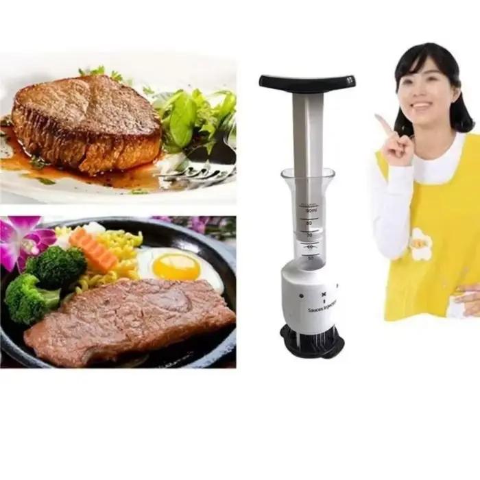 Injecteur de viande marinade en acier inoxydable 2 en 1