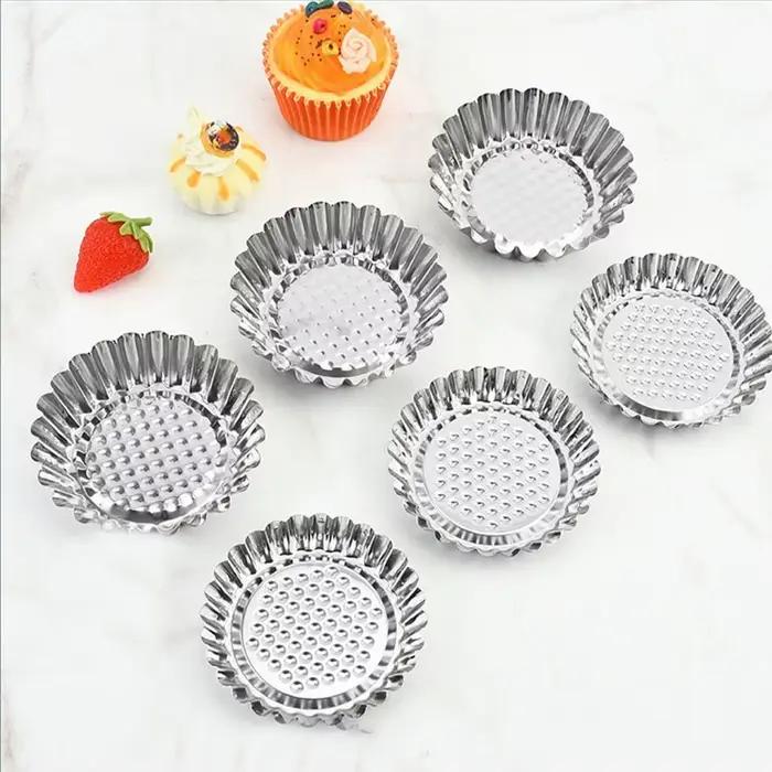 Moules à tarte aux œufs en acier inoxydable antiadhésifs pour desserts, muffins à fleurs et autres créations sucrées occasions spéciales