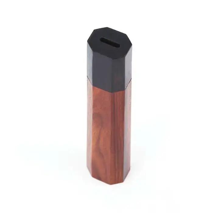 Manche octogonal en bois de santal rouge pour couteau de cuisine, 1 pièce