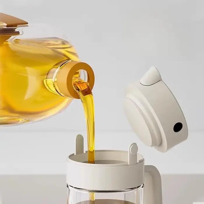 Le compagnon ultime pour la friture ! Bouteille d'huile de 550 ml pour la cuisine – Contrôle parfait
