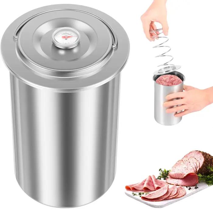 Presse à jambon en acier inoxydable avec thermomètre pour la cuisson de viande de porc et de volaille