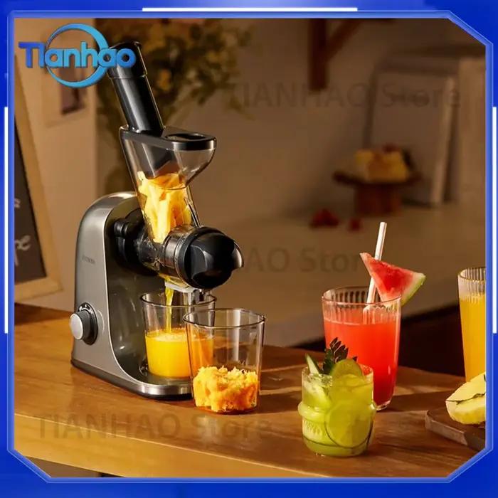 Extracteur de jus à basse vitesse avec séparation des résidus, pour fruits et légumes, petit broyeur automatique lent pour usage domestique