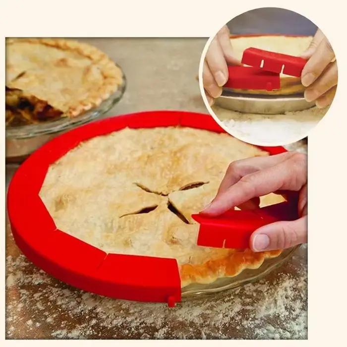 Bouclier de croûte de tarte en Silicone réglable