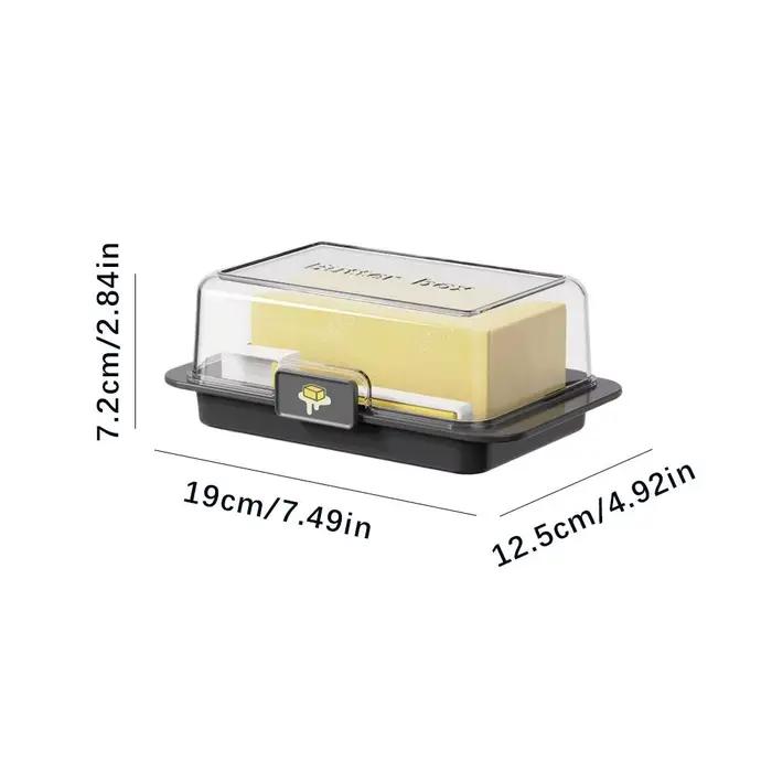 Boîte de rangement de beurre, diviseur de beurre avec couvercle, boîte de rangement de fromage, boîte de rangement de coupe, boîte de beurre de réfrigérateur 1 pièce