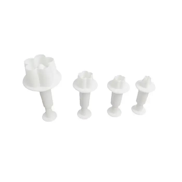 Ensemble de tampons à fleurs de prunier pour biscuits et décorations de gâteaux 4 pièces outil de pâtisserie pour fondants et pâte à sucre occaions spéciales