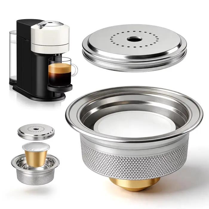 Adaptateur de capsule de café réutilisable pour Nespresso Vertuo Pop / VertuoLine Next – Se transforme en accessoire compatible avec les dosettes Vertuo
