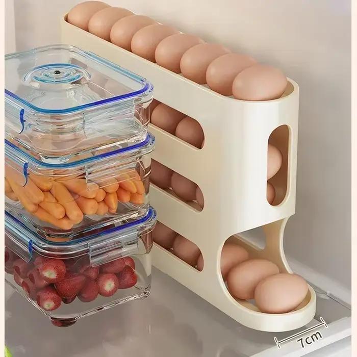 Boîte de rangement d'œufs coulissante à 2-4 couches