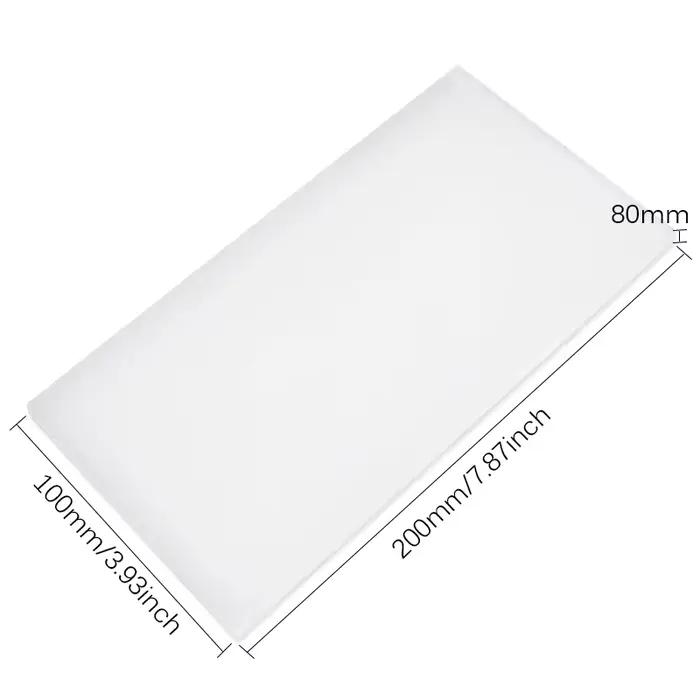 QJH – planche à découper blanche en PVC de haute qualité, tapis de maillet en caoutchouc, outils d'artisanat du cuir pour couper des blocs de tampons de poinçonnage, 20x10cm