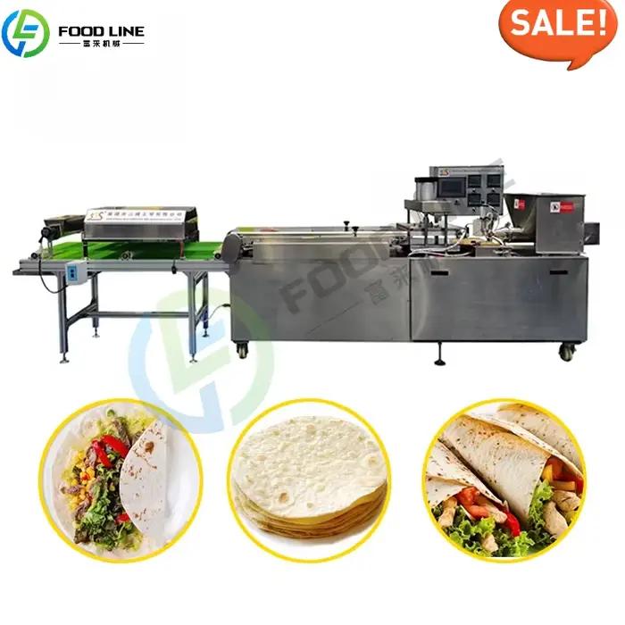 Machine à fabriquer des tortillas mexicaines, pitas et crêpes industrielle à haute efficacité pour les restaurants et boulangeries occasions spéciales