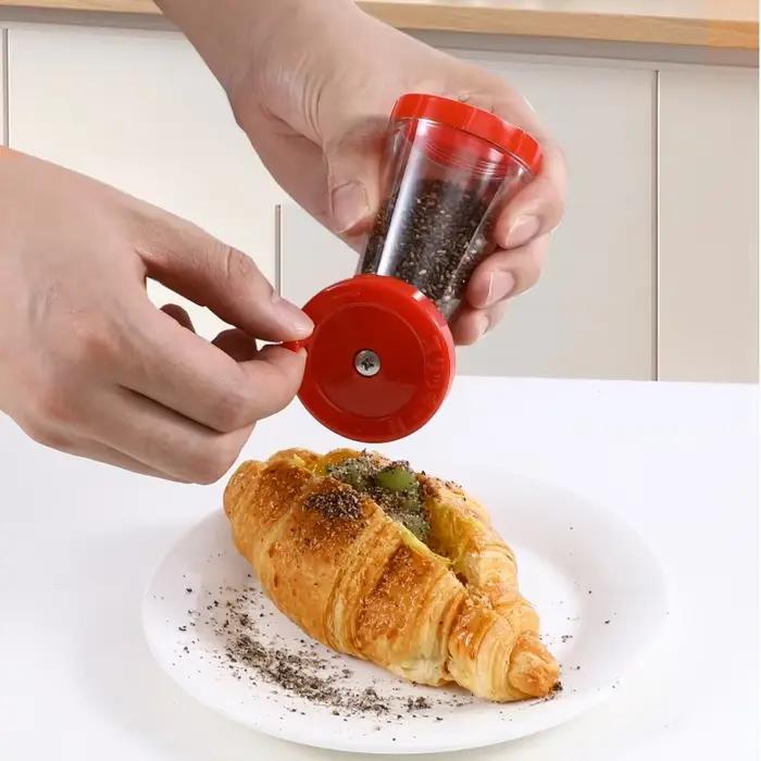 Moulin à graines de sésame, distributeur de graines de sésame de 75 ml, outil de broyage de graines multifonctionnel pour la cuisine, moulin à sésame manuel pour la cuisine