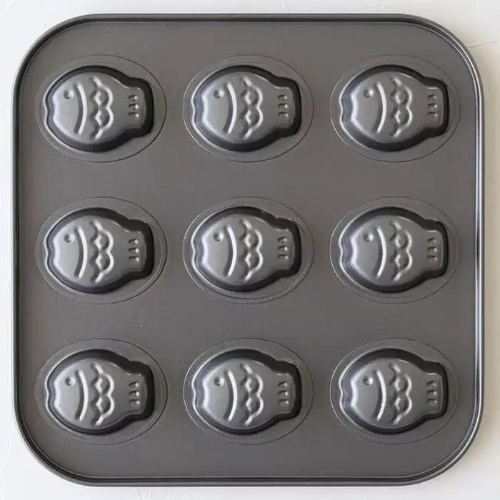 Moule de cuisson en aluminium bleu ciel style japonais pour gâteaux en forme de poisson et madelines occassions spéciales et cadeaux