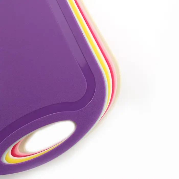 Planche à découper en plastique multicolore avec poignée antidérapante pour cuisine occasions spéciales femmes