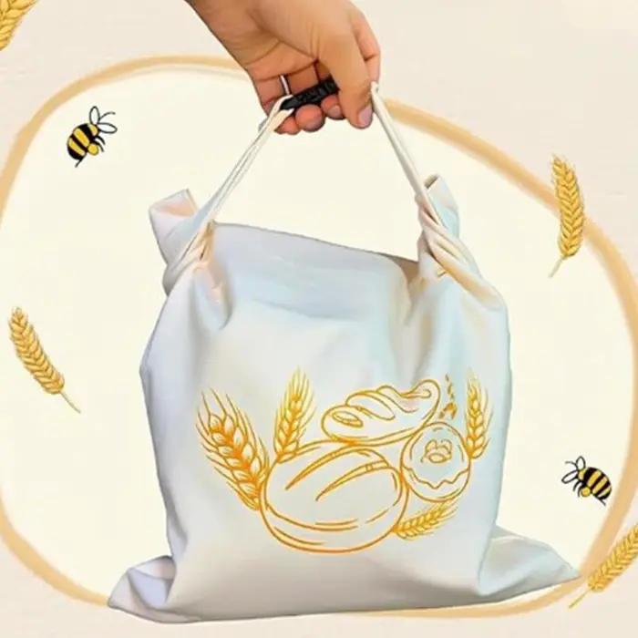 Sac à pain en cire d'abeille réutilisable