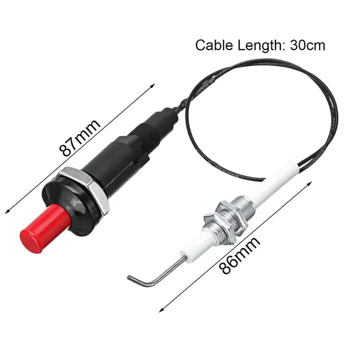 Allumeur piezo-electrique bouton pousse poele barbecue camping kit allumage four cuisine plein air