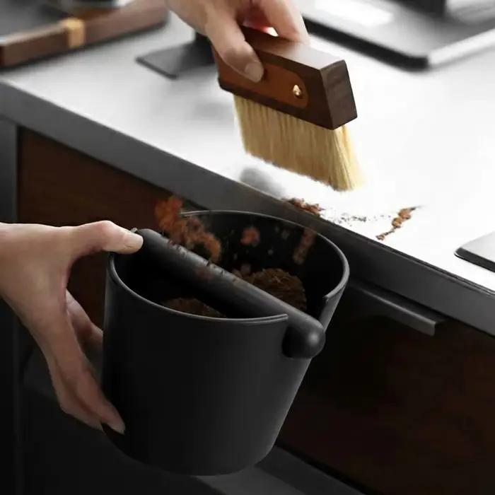 Boîte à café anti-dérapante pour barista récupération résidus espresso seau poudres accessoires outils pour café professionnel maison occasions spéciales