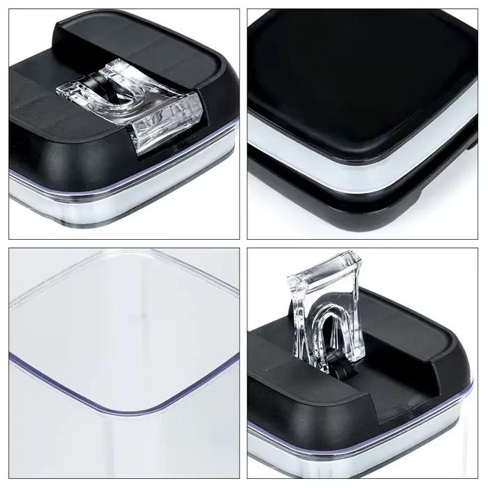 Boîte de stockage transparente pour la cuisine, grande capacité, boîtes scellées, organisateur de conteneurs, distributeur de céréales, anti-poussière, anti-humidité, boîtes de rangement pour aliments secs et liquides