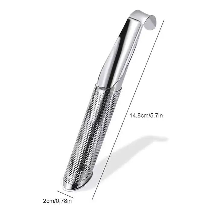 Filtre à thé en acier inoxydable gris clair pour infusion de thé vert, noir, pu-erh et autres tasses, bols et mini théières occasions quotidiennes et cadeaux