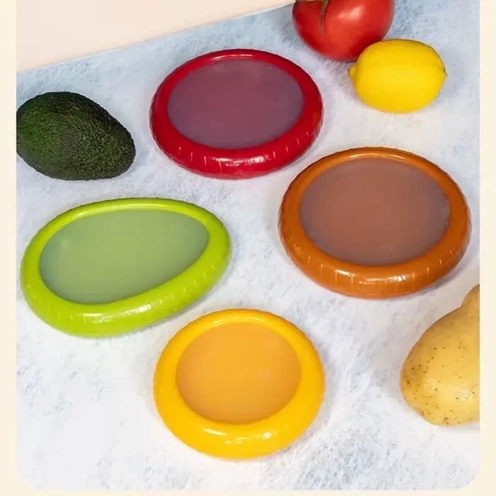 Boîte de rangement Portable réutilisable pour citron, tomate, avocat, fruits et légumes, conteneurs pour réfrigérateur, garde les aliments frais, économiseur, 4 pièces