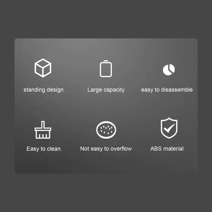 Bac de Collecte de Marc de Café Debout au Sol en ABS pour Cuisines Professionnelles et Familiales Occasions Spéciales