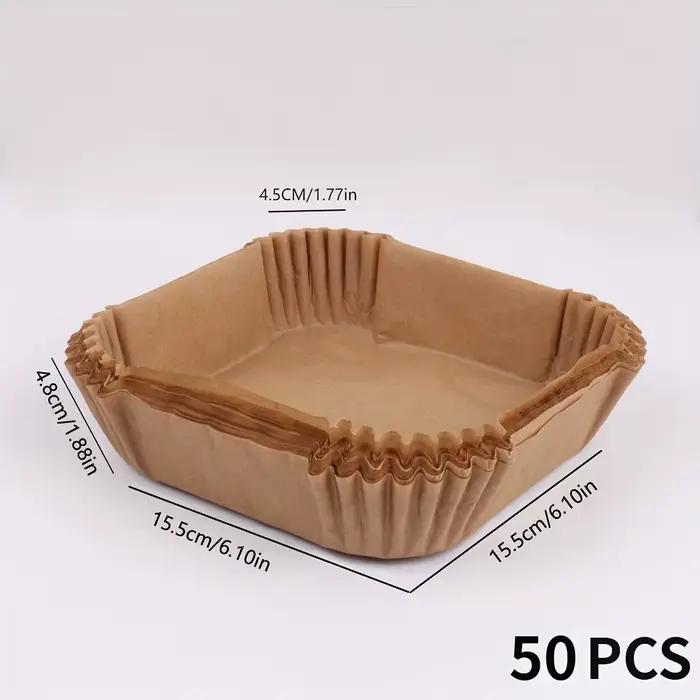 Feuilles antiadhésives doublées pour friteuse à air et four à micro-ondes 50 paquets papier cuisine saine sans graisse collante