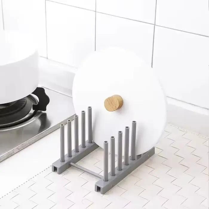 Support de rangement de cuisine, support de couvercle de casserole en acier inoxydable, support créatif pour bols et plats, accessoires de cuisine
