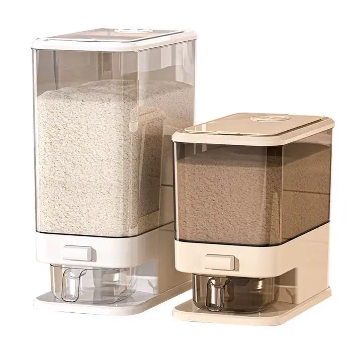 Boîte de stockage de farine de riz pressée de grande capacité, réservoir hermétique de qualité alimentaire, anti-insectes et anti-humidité pour la maison