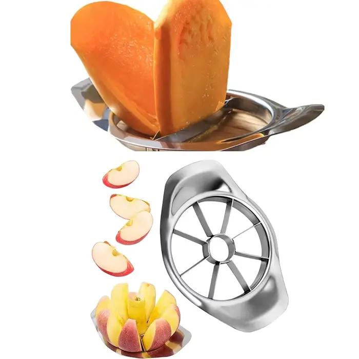 Coupe-mangue en acier inoxydable, trancheur de pommes, couteau à légumes, corer de cuisine, éplucheur facile à utiliser, séparateur de fruits, outils de séparation