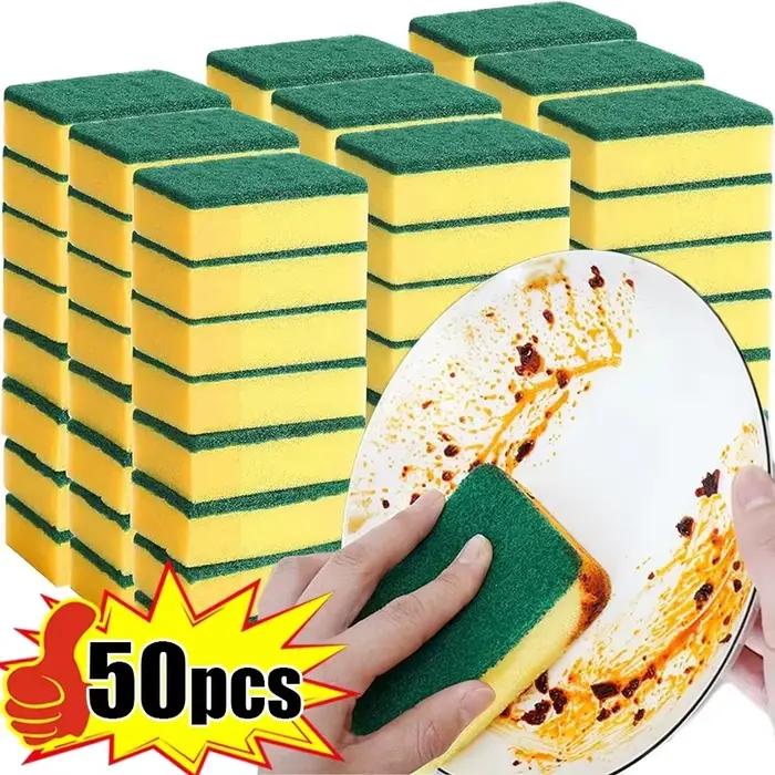 Éponge double face très absorbante, pot de nettoyage magique, brosse de nettoyage antirouille, outil de nettoyage des graisses de cuisine