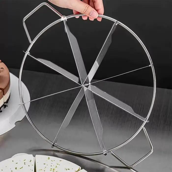 Séparateur de gâteau en acier inoxydable, 6/7/8 Divisions, coupe-Pizza, trancheur de cheesecake, pâtisserie ronde, fromage, Pizza, presse à découper, Machine-outil