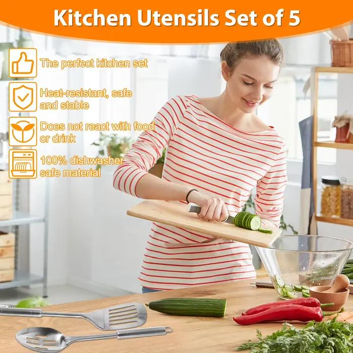 Ensemble d'U〜de Cuisine Durables en Acier Inoxydable