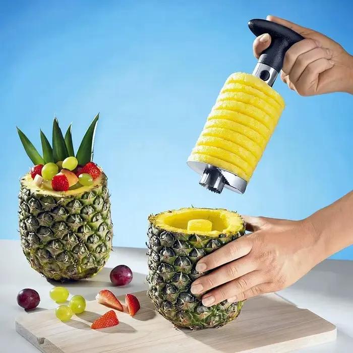 Stainless Steel Pineapple Corer and Slicer Pineapple Silcer Peeler Pineapple Corer Slicer Fruit Cutter Kitchen Gadget Accessorie