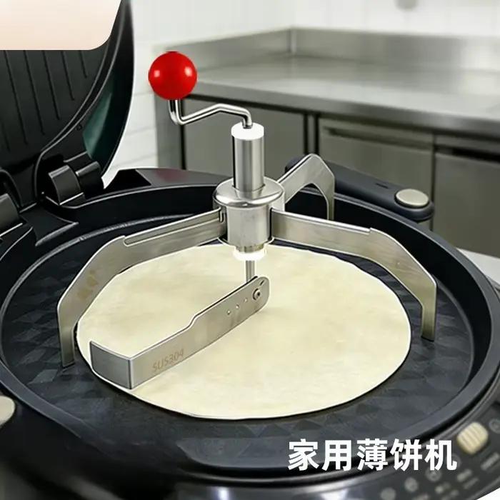 Machine à crêpes manuelle à manivelle en acier inoxydable pour la maison