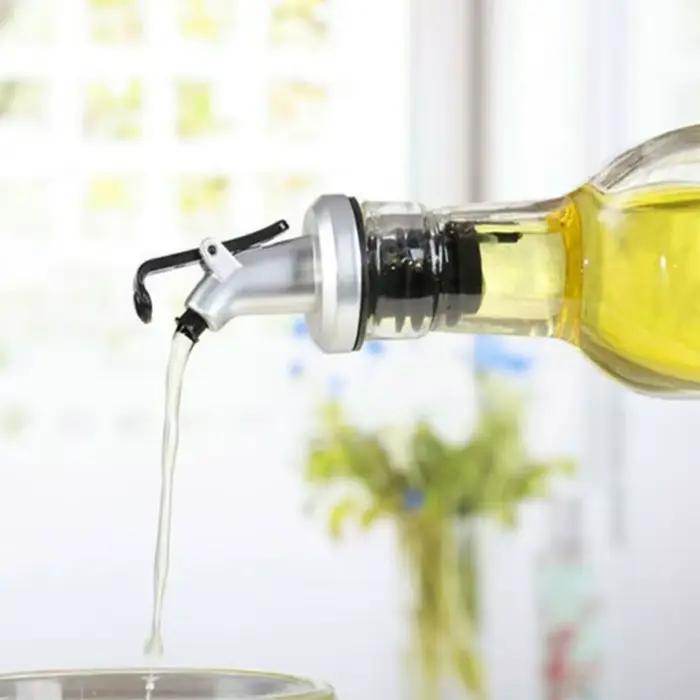 Bouteille distributrice d'huile d'olive avec bouchon de vin anti-fuite, conçue pour un bec verseur de vinaigre, de Sauce, de vin ou de salade