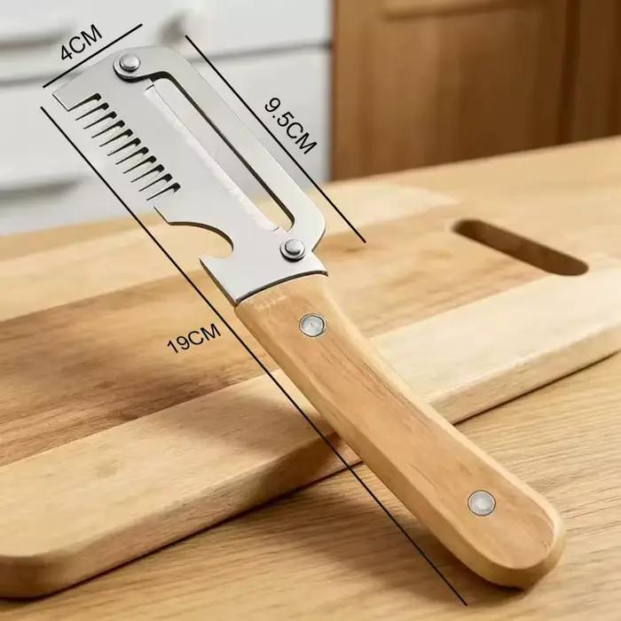 Nouveau Couteau à Éplucher Ergonomique 2026 avec Manche en Bois